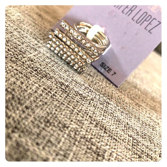 JENNIFER LOPEZ Stacked Ring Set - Picture 1 of 4